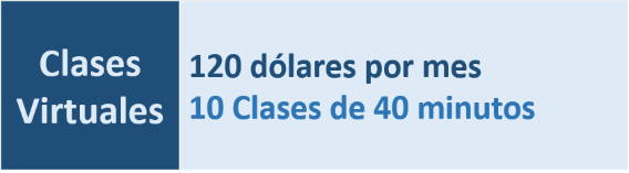Clases Virtuales 120 USD por 10 clases