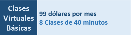 Clases Virtuales 120 USD por 8 clases