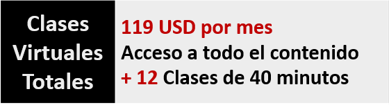 Clases Virtuales 120 USD por 10 clases